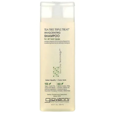 Тонизирующий шампунь с охлаждающим эффектом 250 мл, Giovanni Tea Tree Triple Treat Invigorating Shampoo, для свежести и сияния волос