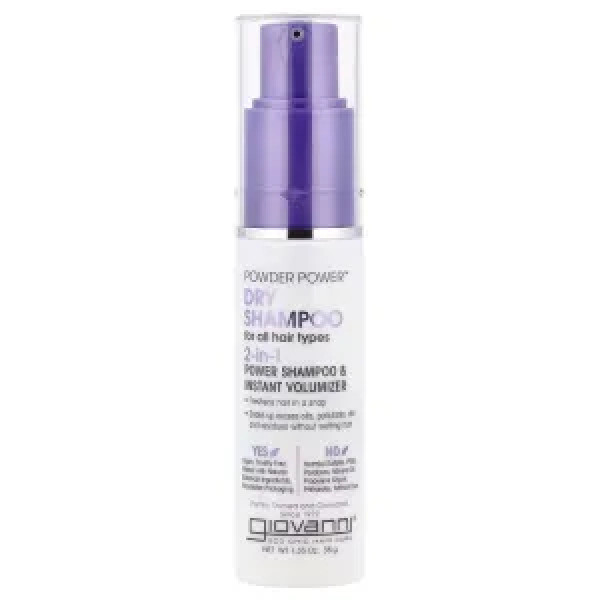 Сухий шампунь, живлення волосся, Dry Shampoo, Giovanni, засіб для миттєвого надання об'єму, для всіх типів волосся, 38 г