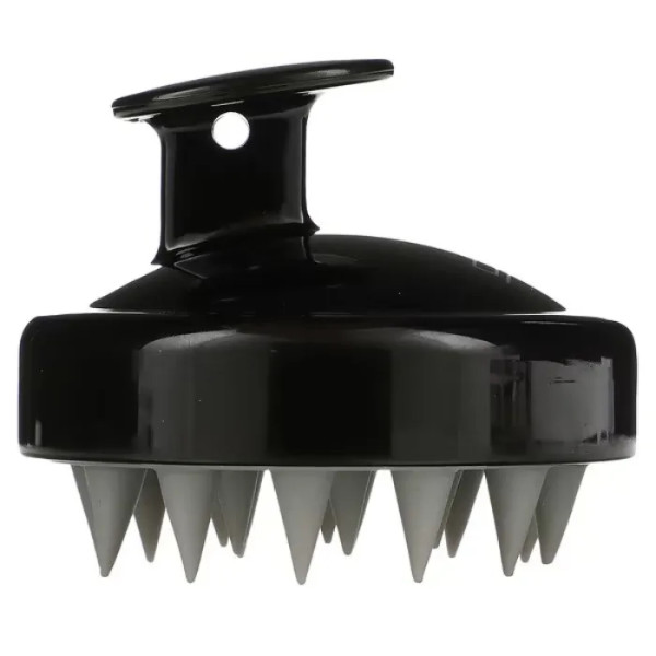Щітка для масажу шкіри голови та для шампуню, Scalp Massager & Shampoo Brush, Giovanni, чорна, 1 шт