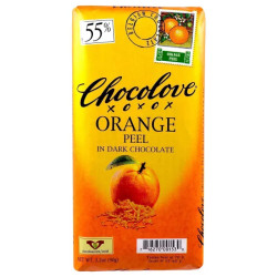 Шоколад темний з апельсином 55% какао, Chocolove Dark Chocolate, 90 г