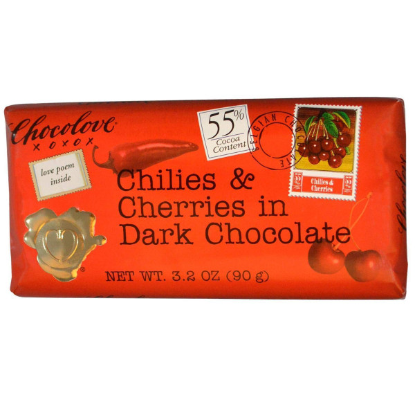 Чорний шоколад з вишнею, Dark Chocolate, Chocolove, 90 г