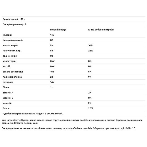 Чорний шоколад з вишнею, Dark Chocolate, Chocolove, 90 г