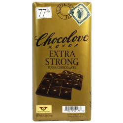 Экстра темный шоколад 77% какао, Extra Strong Dark Chocolate Chocolove, 90 г