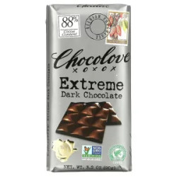 Темний шоколад 88% какао, Dark Chocolate Chocolove, 90 г
