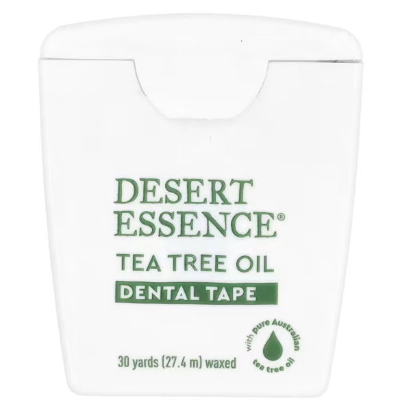 Зубна стрічка, Dental Tape, Desert Essence, з олією чайного дерева, вощена, 27.4 м