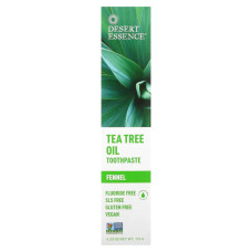 Зубна паста з чайним деревом та фенхелем, Desert Essence Natural Tea Tree Oil Toothpaste, 176 г.