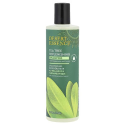Шампунь для волос, Desert Essence Shampoo, відновлюючий з маслом чайного дерева, м'ятою та юкою, 375 мл.