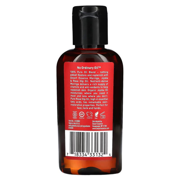 Масло морінги, жожоба, шипшини (Moringa, Jojoba, Rose Hip Oil), Desert Essence, 60 мл