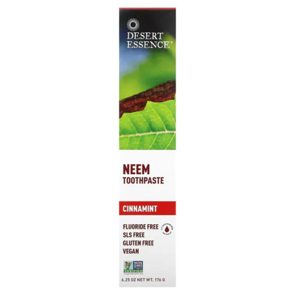 Зубна паста з ним, Neem Toothpaste, Desert Essence, кориця та м'ята, 176 г