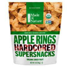 Сушені яблука кільця, Apple Rings Made in Nature, органік, 85 г