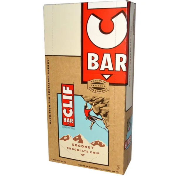 Батончики енергетичні шоколадні з кокосом, Energy Bar, Clif Bar, 12 бат.