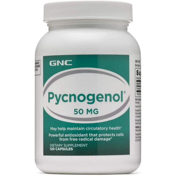 Пікногенол, Pycnogenol, GNC, 50 мг, 120 капсул