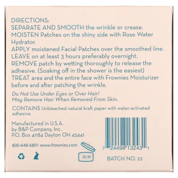 Патчі для куточків очей і губ, Facial Patches, Frownies, 144 шт