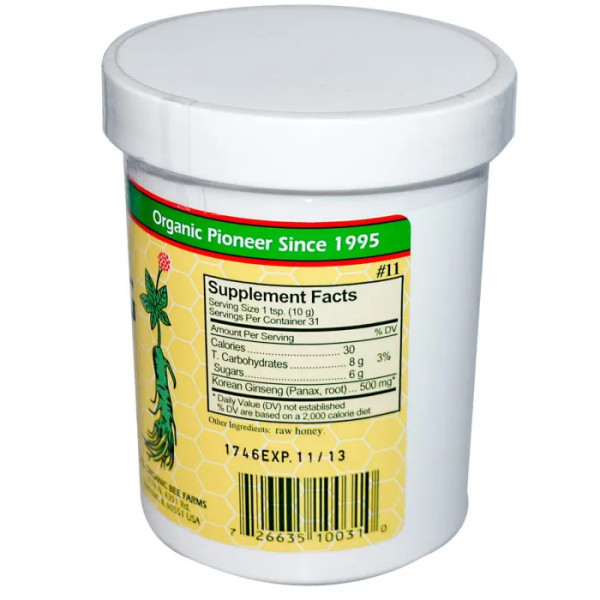 Мед Женьшенева, Ginseng Honey, YS Eco Bee Farms, 311 г