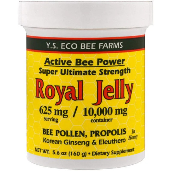 Мед з маточним молочком, Royal Jelly In Honey, YS Eco Bee Farms, 625 мг, 160 г