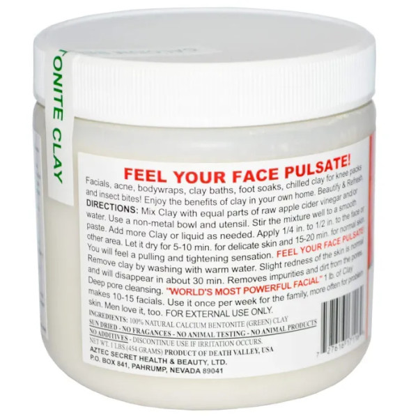 Индейская глина для лица, Indian Healing Clay, Aztec Secret, 454 г.