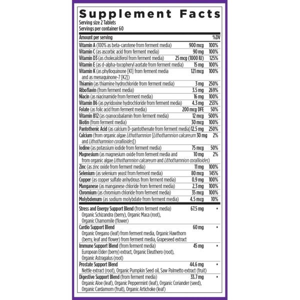 Щоденні вітаміни для чоловіків, Men's Advanced Multivitamin, New Chapter, 120 вегетаріанських таблеток