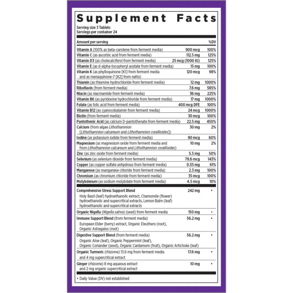 Мультивітаміни для жінок та чоловіків, Perfect Calm - Daily Multivitamin, New Chapter, 72 таблетки