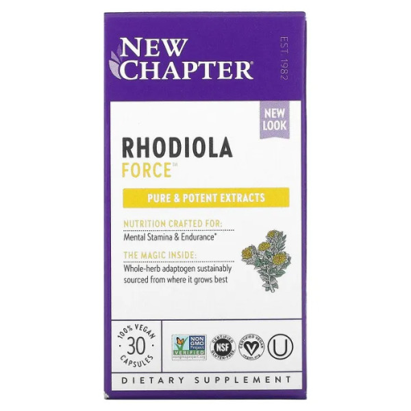 Родіола рожева, екстракт, Rhodiola Force 300, New Chapter, 30 капсул