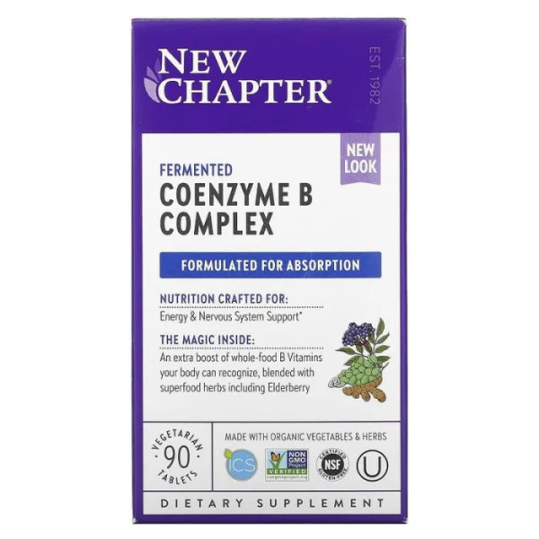Вітамінний комплекс B з коензимом, Coenzyme B Complex, New Chapter, 90 таблеток