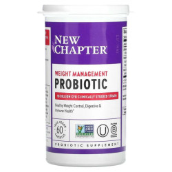 Пробіотик для контролю ваги, New Chapter Weight Management Probiotic, 10 млрд КУО, 60 капсул