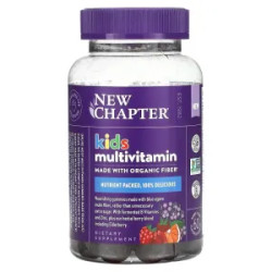 Мультивітаміни для дітей, смак ягідно-цитрусовий, Kid's Multivitamin New Chapter, 60 жувальних цукерок
