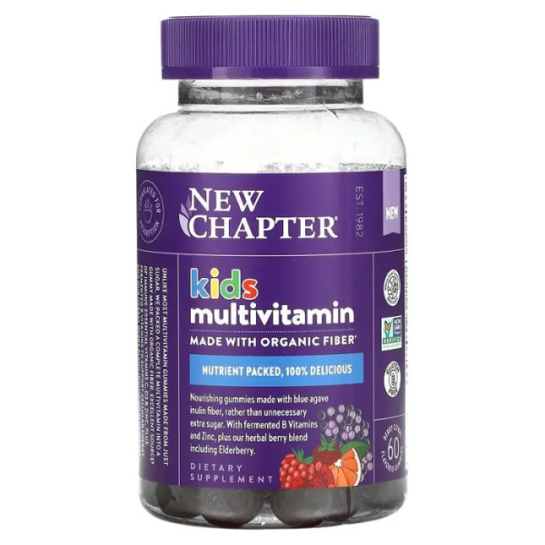 Мультивітаміни для дітей, Kid's Multivitamin, New Chapter, смак ягідно-цитрусовий, 60 жувальних цукерок