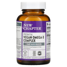 Омега-3 комплекс для вагітних, New Chapter Vegan Omega-3 Complex, веганський, 30 м'яких капсул