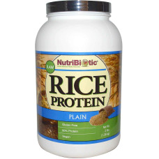 Рисовый протеин, Raw Rice Protein, NutriBiotic, 1.36 кг.