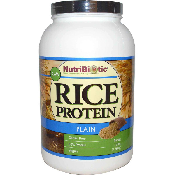 Рисовий протеїн, Raw, Rice Protein, NutriBiotic, 1.36 кг
