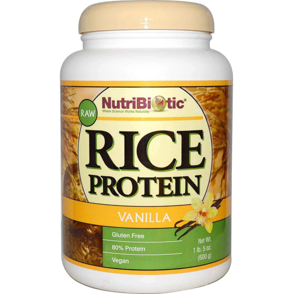Рисовий протеїн рис-сирець, Raw Rice Protein, NutriBiotic, 600 грам