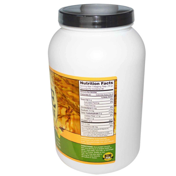 Рисовий протеїн, Rohreis-Protein, NutriBiotic, ваніль, 1.36 кг