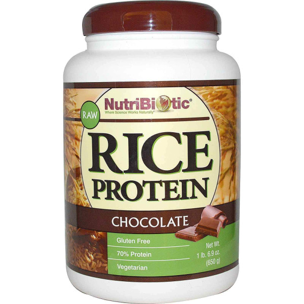 Рисовий протеїн, Raw Rice Protein, NutriBiotic, 650 грам