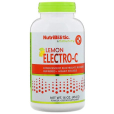 Витамин C, буферизованный электролитный, вкус лимон, Buffered Electro-C NutriBiotic, 454 г