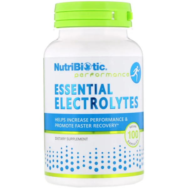 Електроліти, Essential Electrolytes, NutriBiotic, 100 капсул