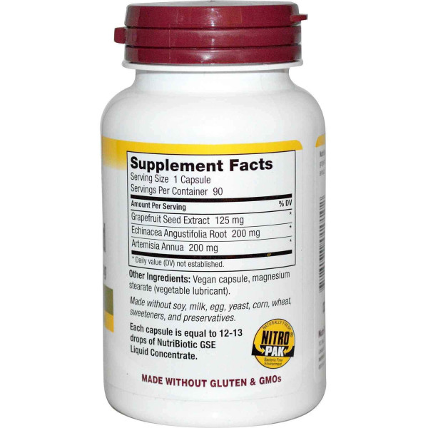Екстракт грейпфрутової кісточки, Grapefruit Seed Extract, NutriBiotic, 90 капсул