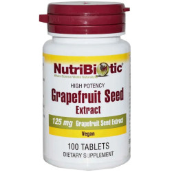 Экстракт грейпфрутовой косточки, NutriBiotic Grapefruit Seed Extract, 125 мг, 100 таблеток