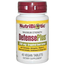 Экстракт грейпфрутовой косточки, NutriBiotic Grapefruit Seed Extract, максимальная сила, 250 мг, 45 веганских таблеток