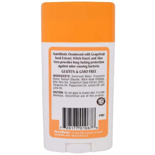 Дезодорант длительного действия, Deodorant, NutriBiotic, с ароматом манго и дыни, 75 г