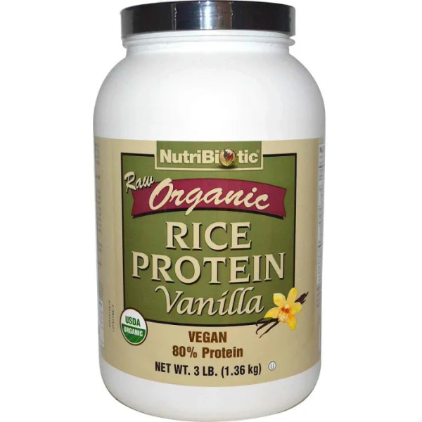 Рисовий протеїн, Rohes Bio-Reis-Protein, NutriBiotic, ваніль, 1.36 кг