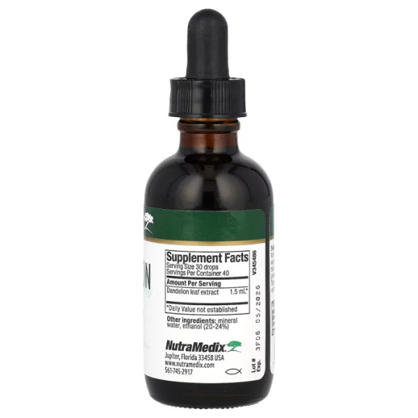 Кульбаба, Dandelion, Detox Support, NutraMedix, підтримка детоксикації, 60 мл