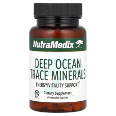 Мультимінерали підтримка енергії, NutraMedix Deep Ocean Trace Minerals, 60 вегетаріанських капсул