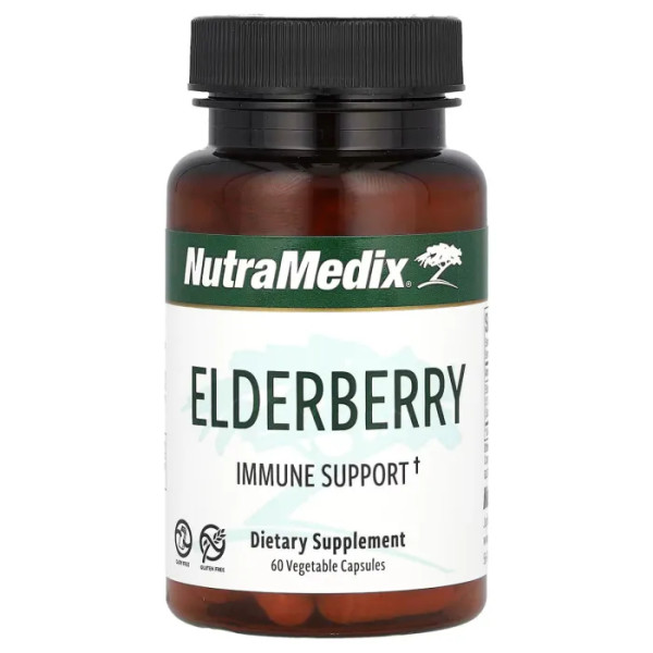 Чорна бузина, Elderberry, Immune Support, NutraMedix, підтримка імунітету, 60 вегетаріанських капсул