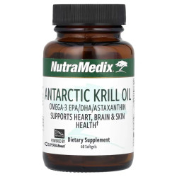 Масло антарктического криля, NutraMedix Antarctic Krill Oil, 60 гелевых капсул