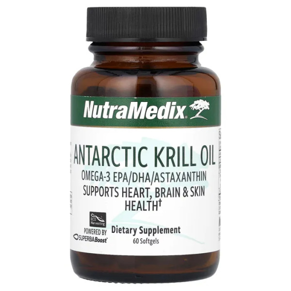 Олія криля антарктичного, Antarctic Krill Oil, NutraMedix, 60 гелевих капсул