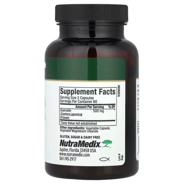 Кверцетин, Quercetin, NutraMedix, 120 вегетаріанських капсул