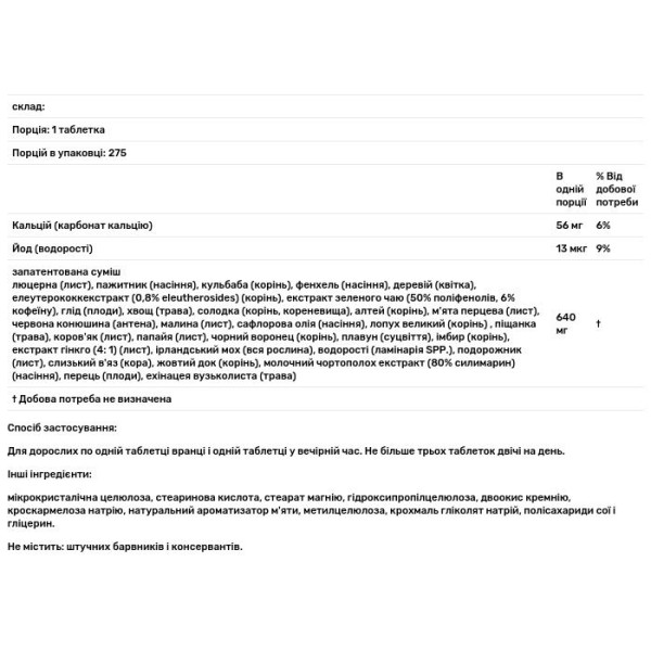 Підтримка травлення та детоксикація з трав, Digestion & Detox Support, Nature's Secret, 275 таблеток