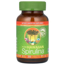 Спіруліна гавайська 3 г, Nutrex Hawaii Pure Hawaiian Spirulina, 200 таблеток (500 мг у таблетці)