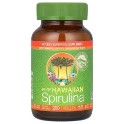 Спіруліна гавайська 3 г, Nutrex Hawaii Pure Hawaiian Spirulina, 200 таблеток (500 мг у таблетці)