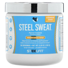 Прискорення метаболізму та енергія, Steel Sweat SteelFit, смак полуниці та манго, 150 г
